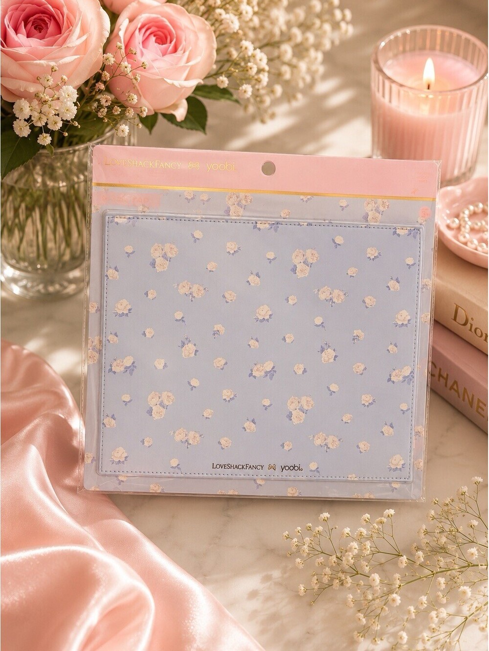 LoveShackFancy Yoobi Mouse Pad Blue NEW